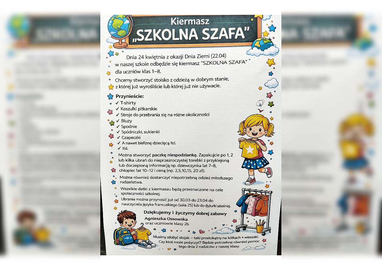 Kiermasz ''Szkolna Szafa''
