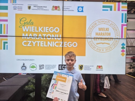 Gala Wielkiego Maratonu Czytelniczego - Bartek Dudkiewicz - wyróżnienie